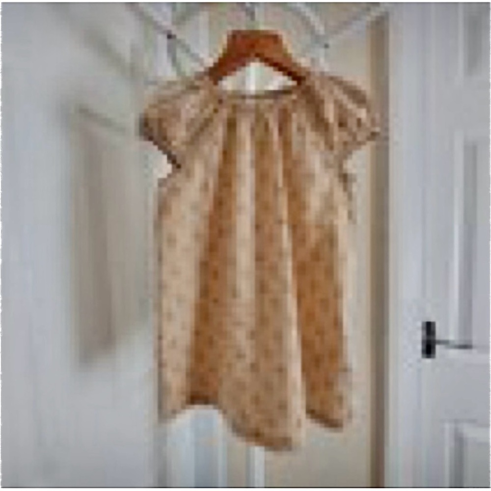 H&M Kids Gold Flamingo Dress in Beige